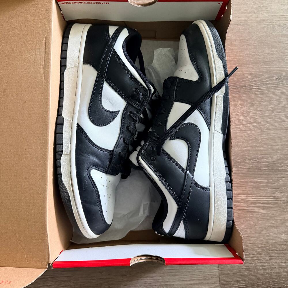 Nike Dunk Low Retro Black White Panda Size 12 Mens Sneakers Shoes